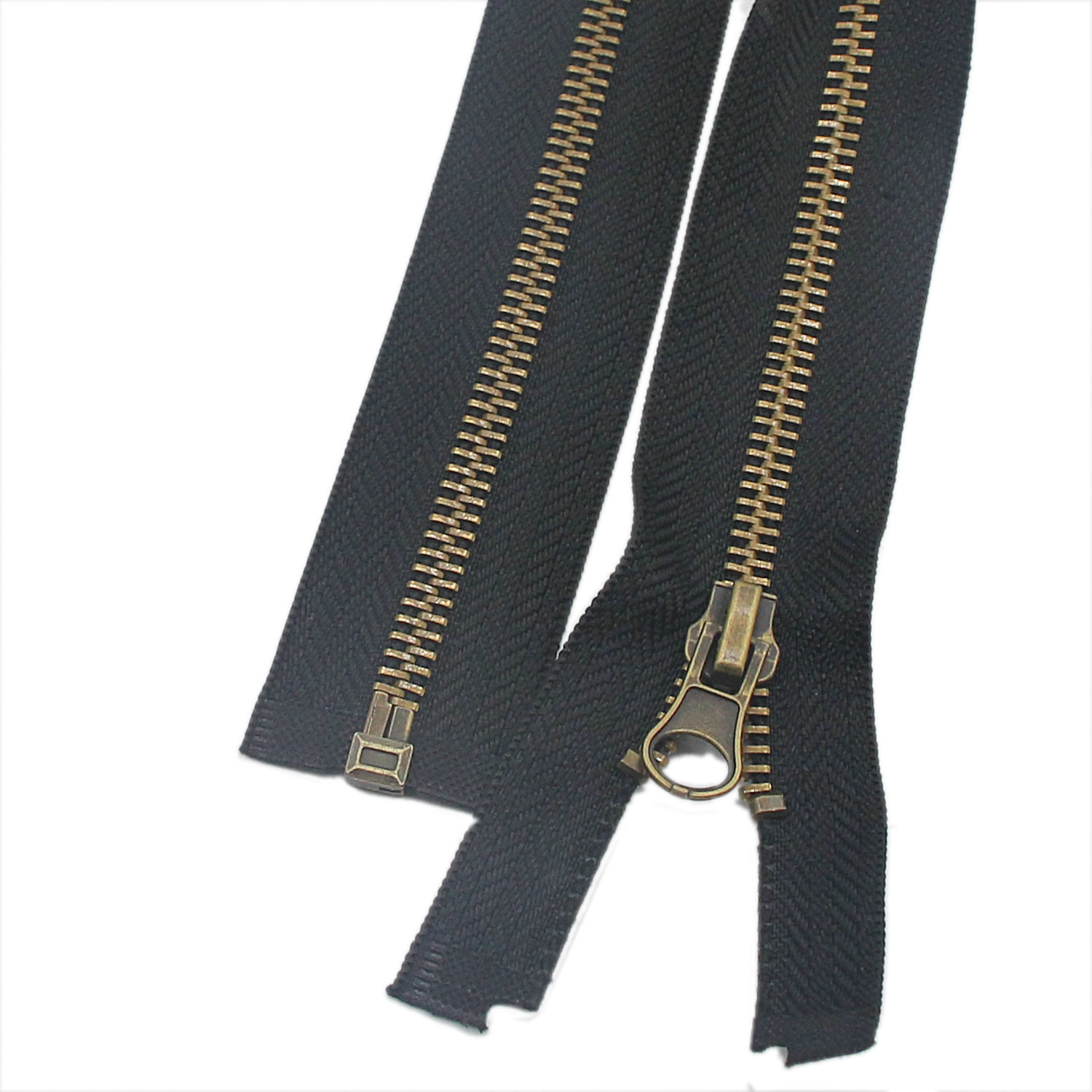 5# antique brass open end zipper